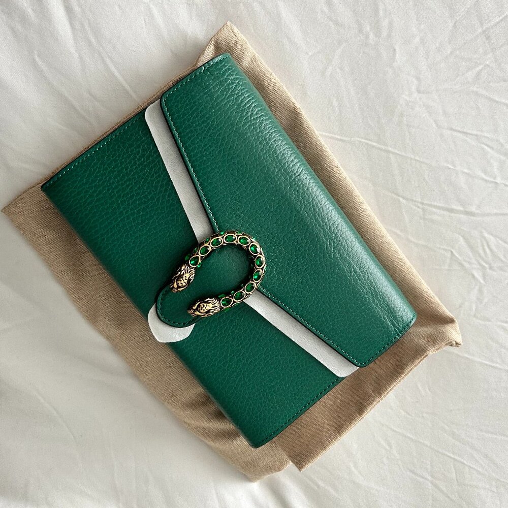 Dionysus style mini leather chain wallet